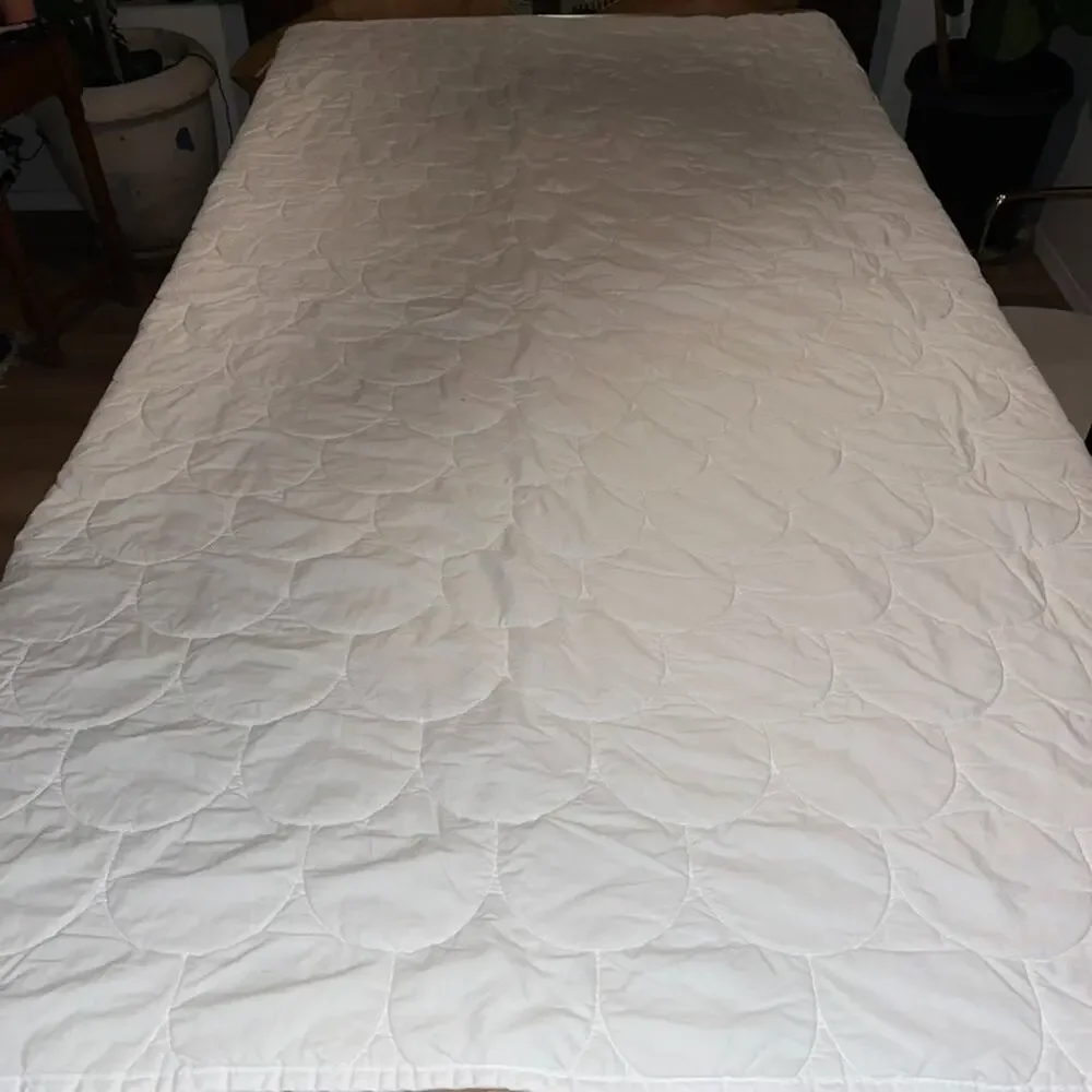 Hästens White Mattress Cover 80x69 Quilted Cotton & Tencel Fill Corner Straps